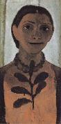 Paula Modersohn-Becker Self-portrait with Amber Necklace Sweden oil painting artist
